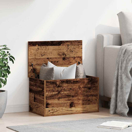 Vidaxl opslagdoos oud hout 60 x 35 x 35 cm bewerkt hout