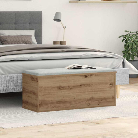 Vidaxl opslagdoos artisan eiken 90 x 35 x 35 cm bewerkt hout