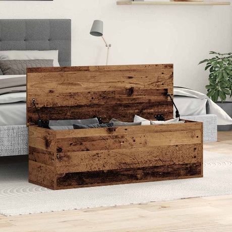 Vidaxl opslagdoos oud hout 102 x 35 x 35 cm bewerkt hout