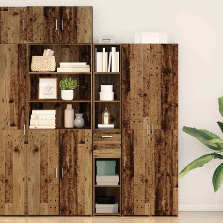 Vidaxl boekenkast met lade oudhout 30 x 42.4 x 185.2 cm