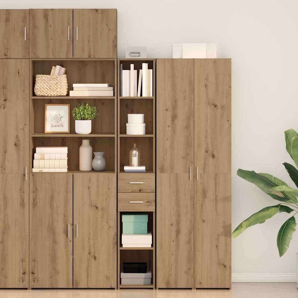Vidaxl boekenkast artisan eiken 30 x 42.4 x 185.2 cm