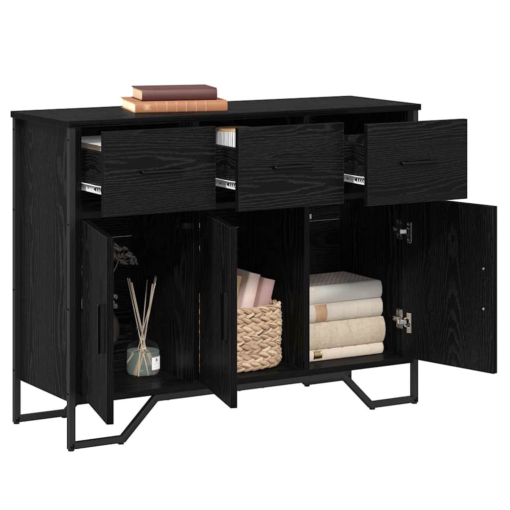 Vidaxl dressoir zwart eiken 97 x 32,5 x 74,5 cm