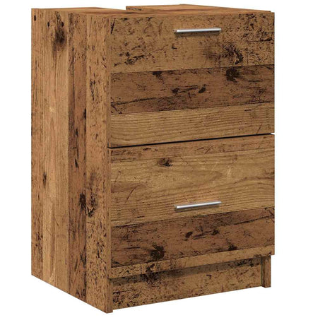 Vidaxl badkamer kast oud hout 40 x 37 x 59 cm bewerkt hout
