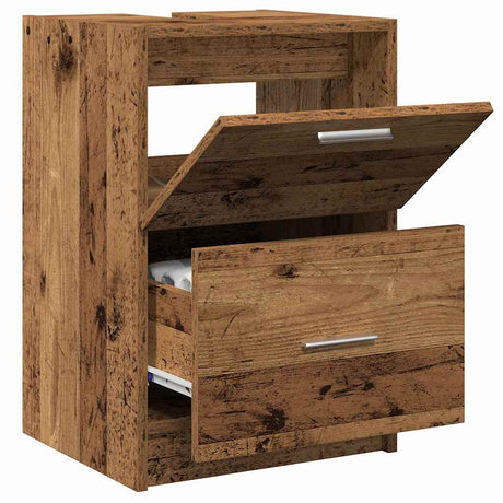 Vidaxl badkamer kast oud hout 40 x 37 x 59 cm bewerkt hout