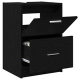 Vidaxl badkamer kast zwart eiken 40 x 37 x 59 cm bewerkt hout