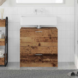 Vidaxl badkamer kast oud hout 59 x 37 x 59 cm bewerkt hout