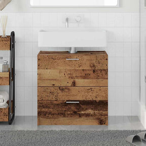 Vidaxl badkamer kast oud hout 59 x 37 x 59 cm bewerkt hout