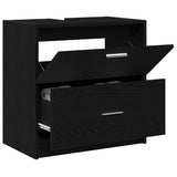 Vidaxl badkamer kast zwart eiken 59 x 37 x 59 cm bewerkt hout