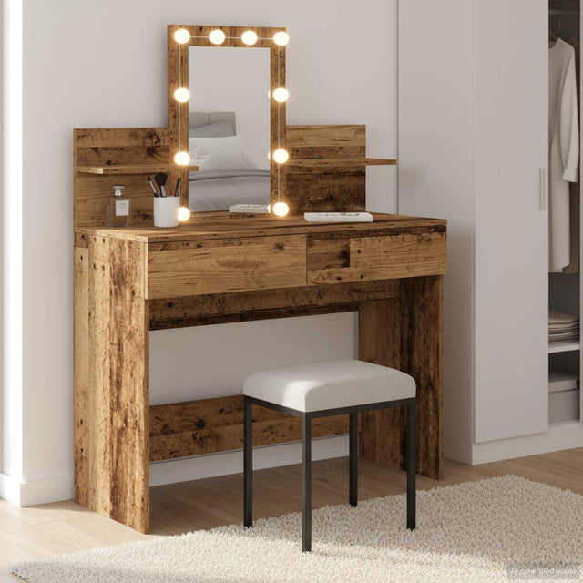 Vidaxl plafondtafel oudhout 100 x 40 x 130 cm bewerkt hout