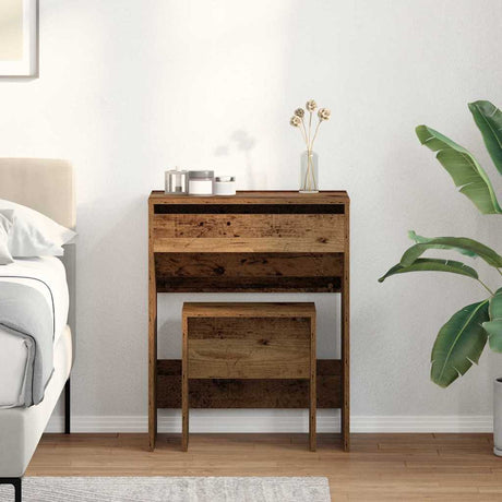 Vidaxl kaptafel 2 st oud hout 60 x 40 x 75 cm bewerkt hout