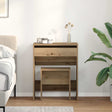 Vidaxl kaptafel 2 st artisanaal eikenkleurig 60 x 40 x 75 cm
