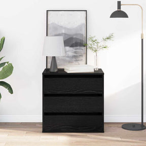 Vidaxl ladenkast 3-lade zwart 61 x 41 x 58 cm bewerkt hout