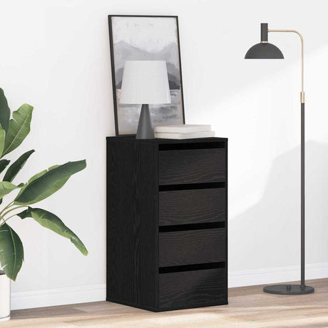 Vidaxl ladenkast 3-lade zwart 40 x 41 x 76 cm bewerkt hout