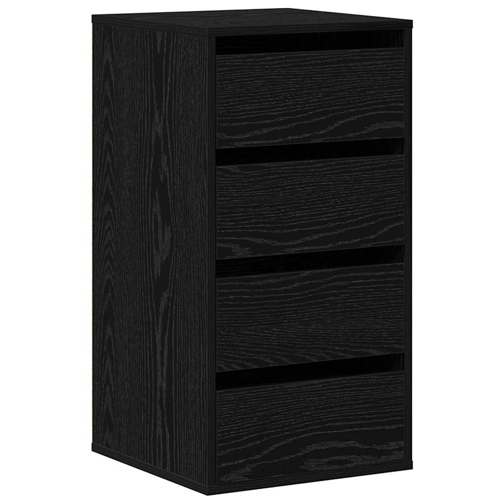 Vidaxl ladenkast 3-lade zwart 40 x 41 x 76 cm bewerkt hout