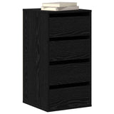 Vidaxl ladenkast 3-lade zwart 40 x 41 x 76 cm bewerkt hout