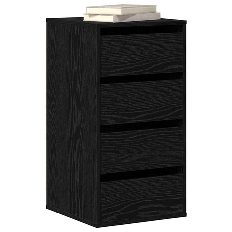 Vidaxl ladenkast 3-lade zwart 40 x 41 x 76 cm bewerkt hout