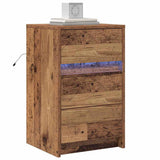 Vidaxl nachtkastje oudhout 38 x 34 x 61 cm bewerkt hout