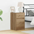 Vidaxl nachtkastje artisan eiken 38 x 34 x 61 cm bewerkt hout