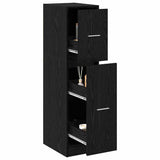 Vidaxl apothekerskast zwart eiken 30 x 41 x 118 cm bewerkt hout