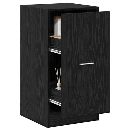 Vidaxl apothekerskast zwart eiken 40 x 41 x 77.5 cm bewerkt hout