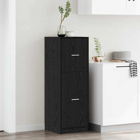 Vidaxl apothekerskast zwart eiken 40 x 41 x 118 cm bewerkt hout