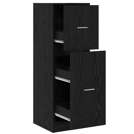 Vidaxl apothekerskast zwart eiken 40 x 41 x 118 cm bewerkt hout