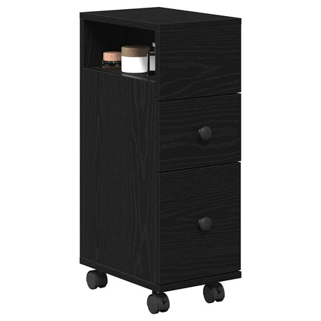 Vidaxl badkamermeubelset 33 x 23 x 65 cm bewerkt hout zwart eiken