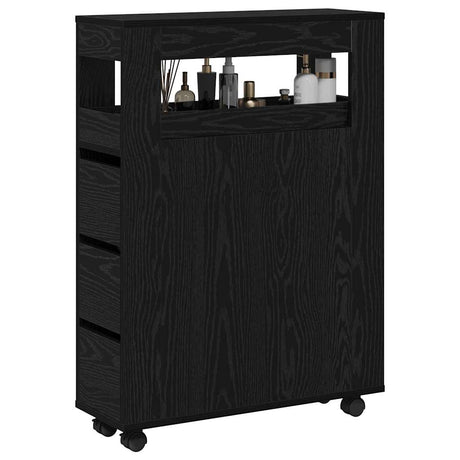 Vidaxl badkamermeubelset 65 x 23 x 87 cm bewerkt hout zwart eiken