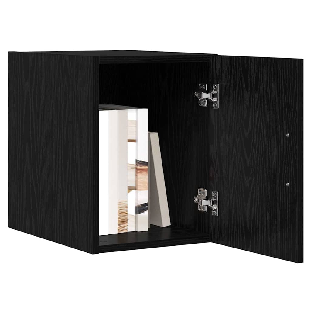 Vidaxl wandkast zwart eiken 30 x 42,5 x 39,5 cm bewerkt hout