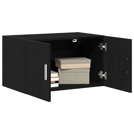 Vidaxl wandkast zwart eiken 70 x 42.5 x 40 cm bewerkt hout