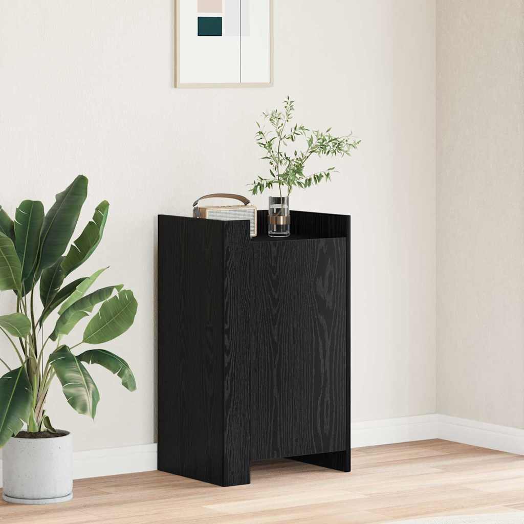 Vidaxl dressoir zwart eiken 45 x 35 x 75 cm