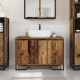Vidaxl badkamertenk te kast oud hout 91 x 35 x 60 cm bewerkt hout