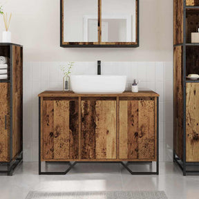 Vidaxl badkamertenk te kast oud hout 91 x 35 x 60 cm bewerkt hout