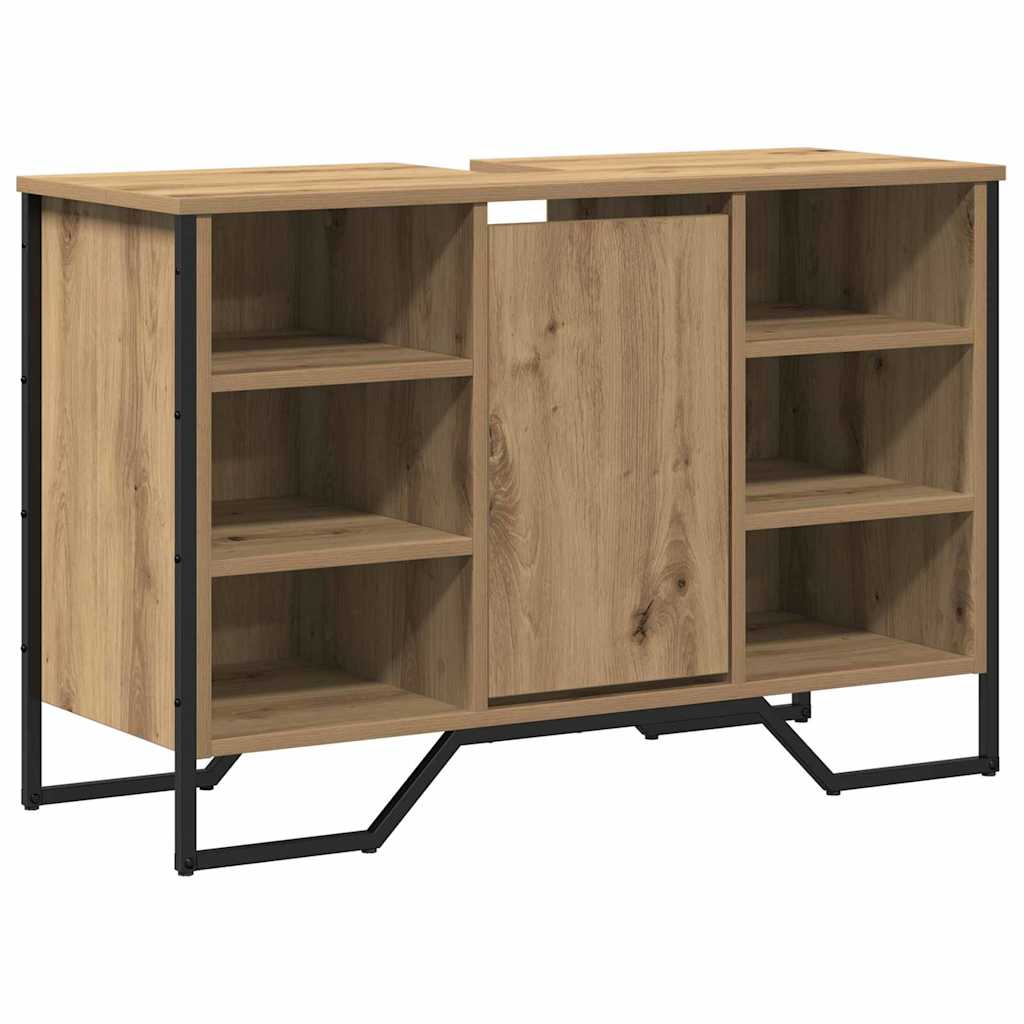 Vidaxl badkamertenk te kast artisan eiken 91 x 35 x 60 cm bewerkt hout