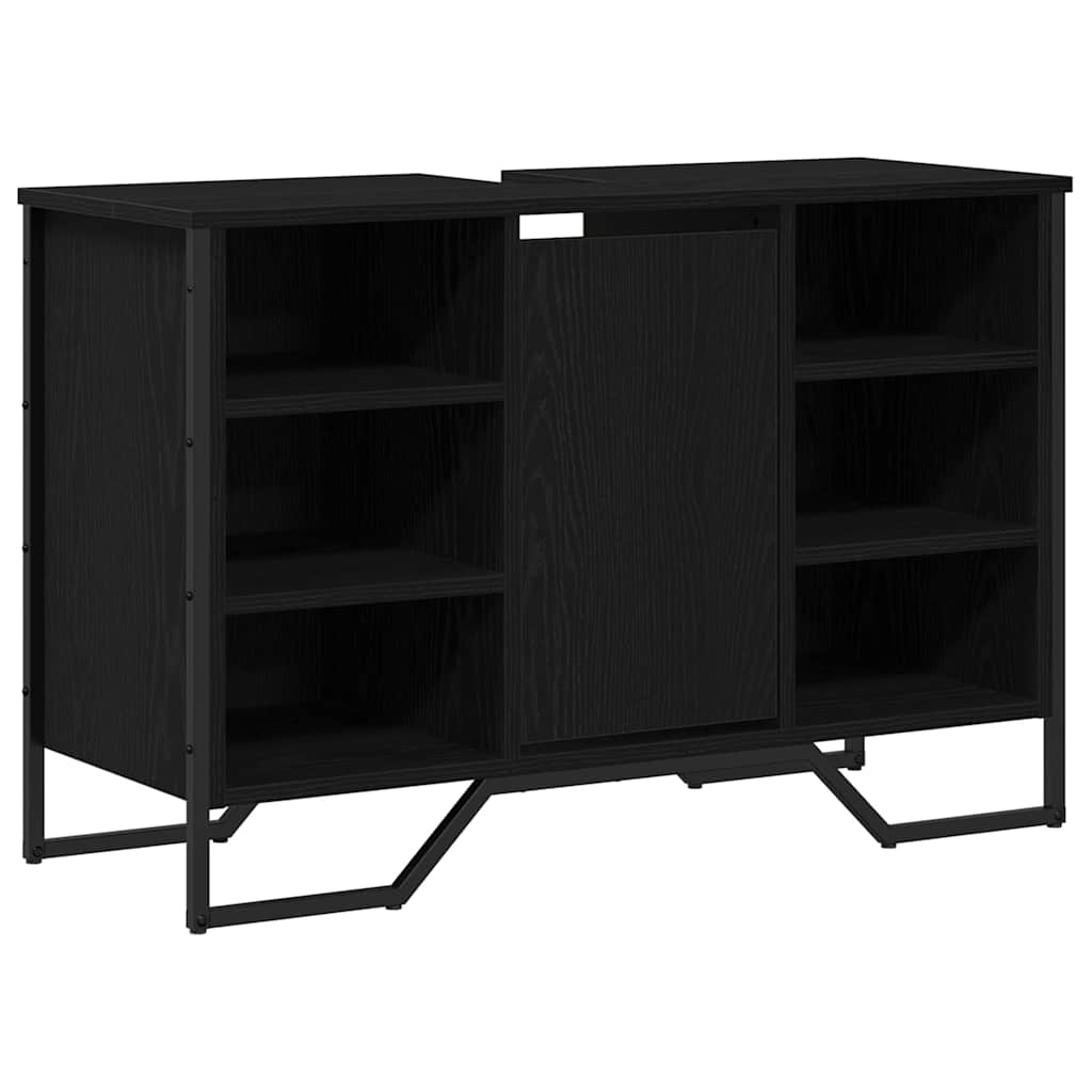 Vidaxl badkamertenk te kast zwart eiken 91 x 35 x 60 cm bewerkt hout