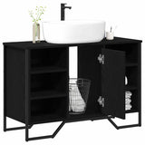 Vidaxl badkamertenk te kast zwart eiken 91 x 35 x 60 cm bewerkt hout
