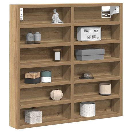 Vidaxl vitrinekast muurmontage artisan eiken 60 x 8,5 x 58 cm