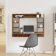 Vidaxl aan de muur bevestigd bureau oud hout 105 x 48 x 75 cm