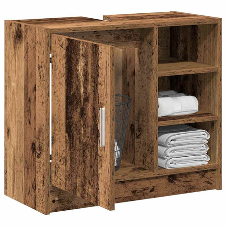 Vidaxl badkamerkast oud hout 63 x 29 x 55 cm bewerkt hout