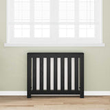 Vidaxl radiatorafdekking zwart eiken 104 x 20 x 82 cm bewerkt hout