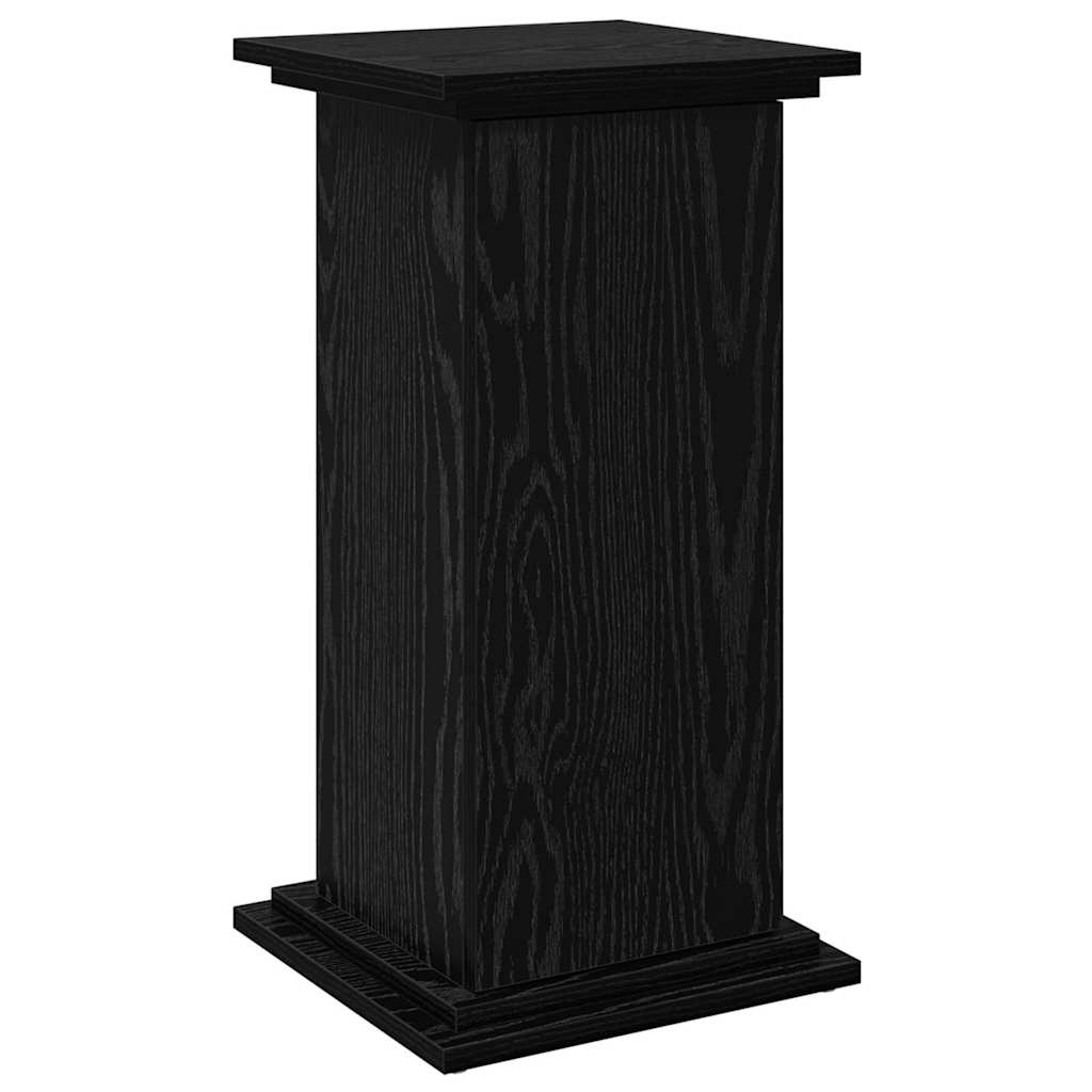 Vidaxl displaystand met plank zwart eiken 31 x 30 x 60 cm bewerkt hout