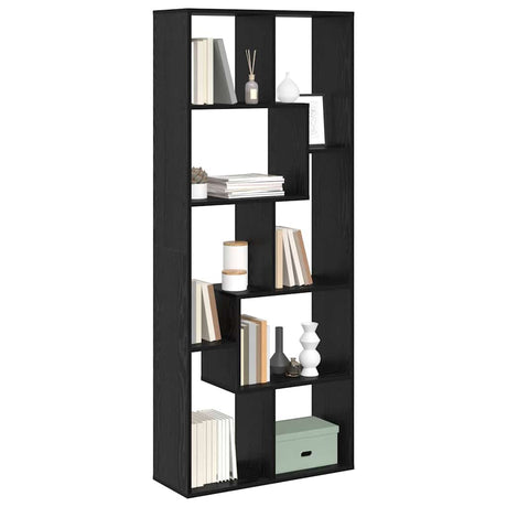 Vidaxl boekenkast 8-laags 67 x 25 x 162 cm bewerkt hout zwart eiken