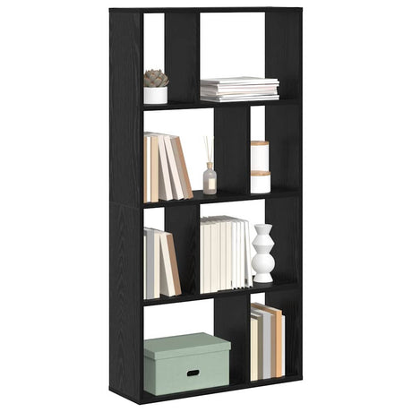 Vidaxl boekenkast 8-laags 60 x 20 x 120,5 cm bewerkt hout zwart eiken