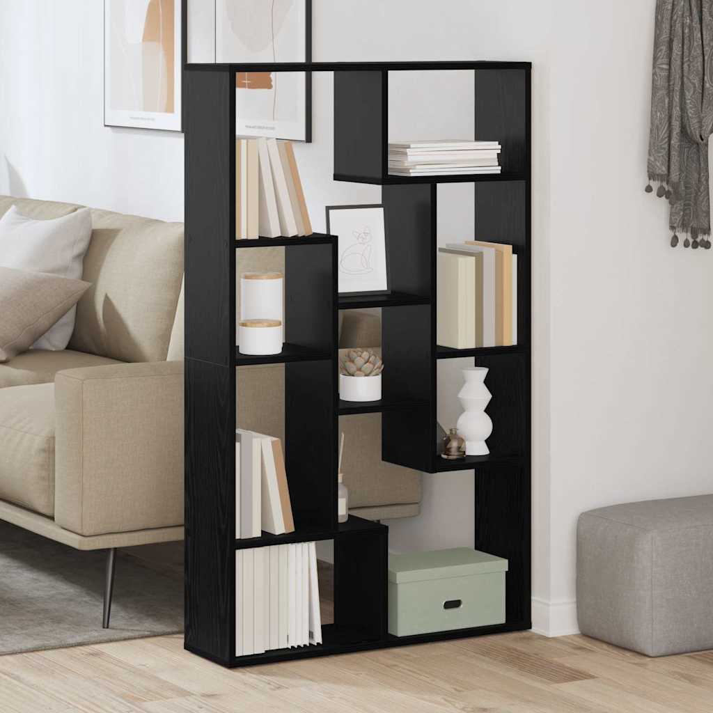 Vidaxl boekenkast 8-laags 72 x 20 x 120,5 cm bewerkt hout zwart eiken