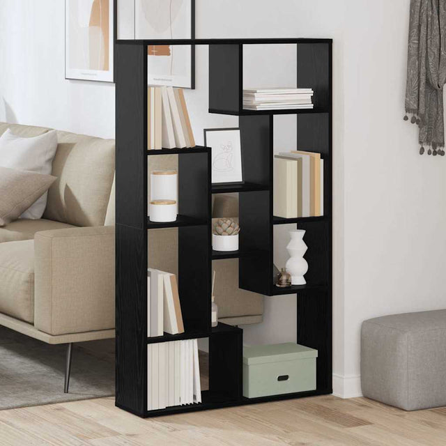 Vidaxl boekenkast 8-laags 72 x 20 x 120,5 cm bewerkt hout zwart eiken