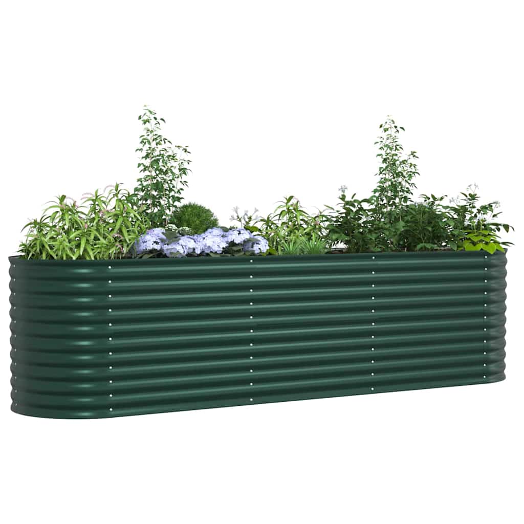 Vidaxl verhoogd bed groen 320 x 80 x 81 cm staal