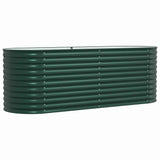 Vidaxl verhoogd bed groen 240 x 80 x 81 cm staal