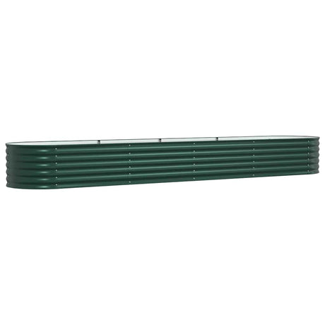 Vidaxl verhoogd bed groen 400 x 80 x 44 cm staal