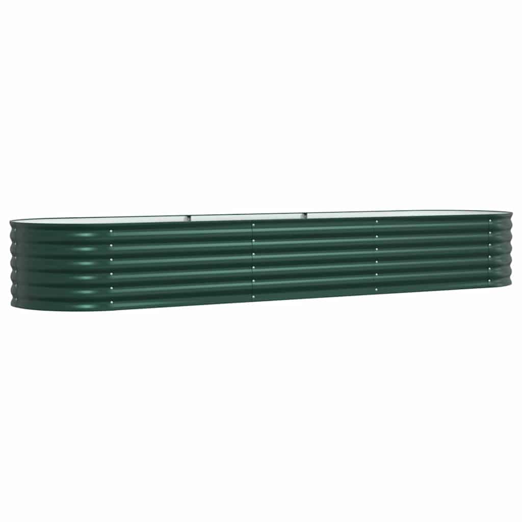 Vidaxl verhoogd bed groen 320 x 80 x 44 cm staal