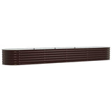 Vidaxl verhoogd bed bruin 400 x 80 x 44 cm staal